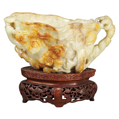 Lot 243 - Chinese Celadon Jade Libation Cup 17th/18th...