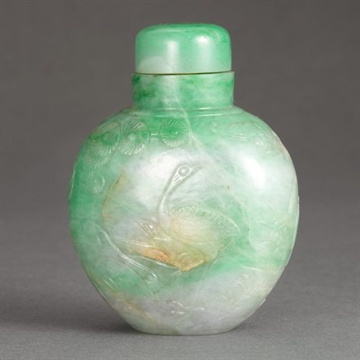 Lot 217 - Chinese Jadeite Snuff Bottle 19th Century The...