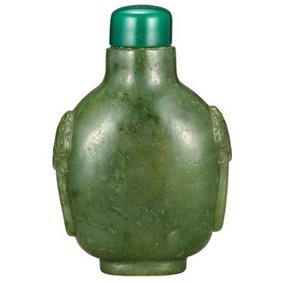 Lot 16 - Chinese Spinach Jade Snuff Bottle Early 19th...