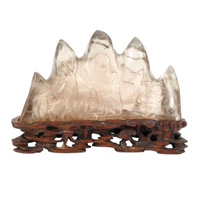 Lot 158 - Chinese Smoky Quartz Brush Rest 19th Century...
