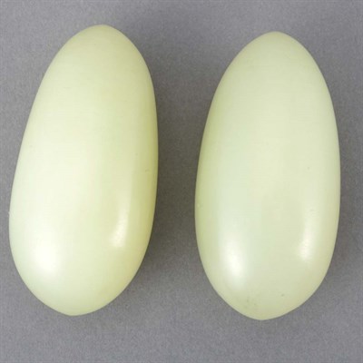 Lot 191 - Pair of Chinese Hardstone Eggs 20th Century...