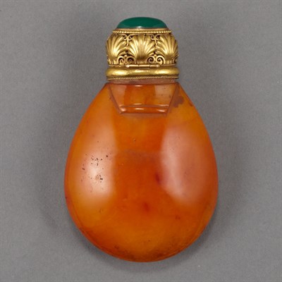Lot 247 - Chinese Amber Snuff Bottle 19th Century Of...