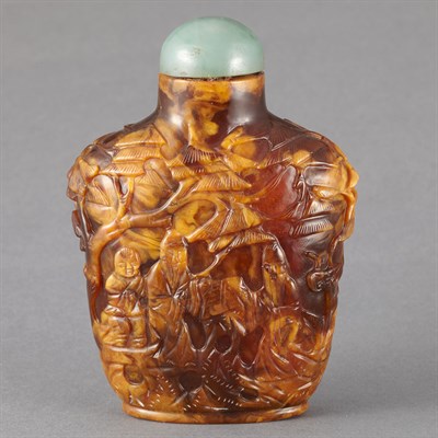 Lot 106 - Chinese Amber Snuff Bottle 19th Century the...