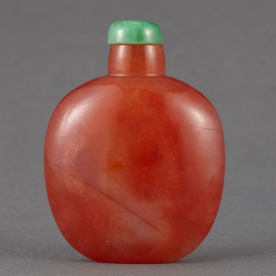 Lot 104 - Chinese Carnelian Snuff Bottle 19th Century Of...