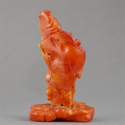 Lot 188 - Chinese Amber Figure of a Guard 19th Century...