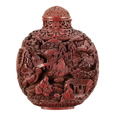 Lot 251 - Chinese Lacquer Snuff Bottle 19th/20th Century...
