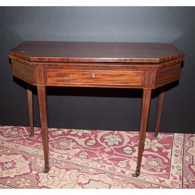 Lot 131 - Regency Mahogany Fold Over Card Table Height...