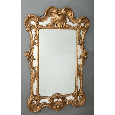Lot 189 - George III Style Gold Painted Wood Mirror...