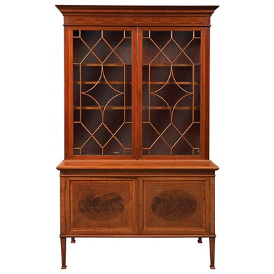 Lot 186 - Edwardian Style Marquetry and Parquetry Inlaid...