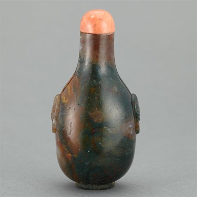 Lot 254 - Chinese Moss Agate Snuff Bottle 19th/20th...
