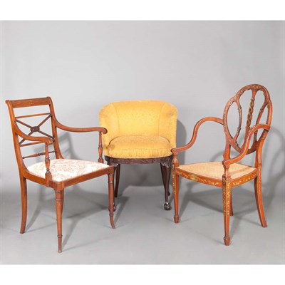 Lot 191 - Group of Three Georgian Style Chairs...