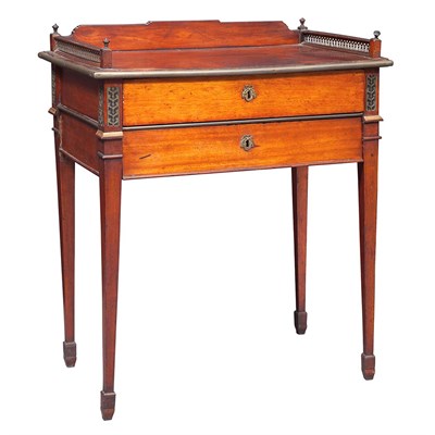Lot 806 - Louis XVI Style Brass Mounted Mahogany Table a...