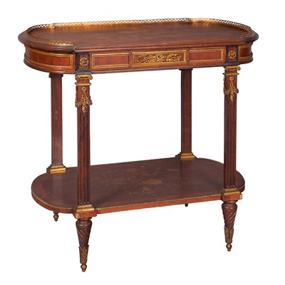 Lot 438 - Louis XVI Style Gilt-Bronze Mounted Marquetry...