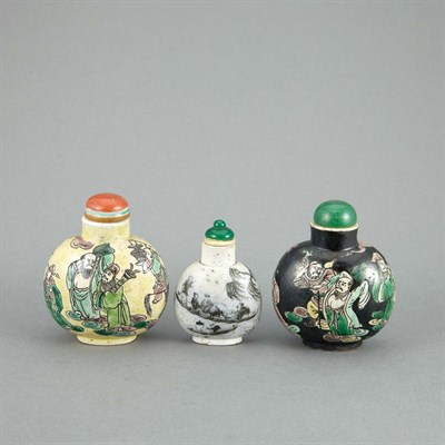 Lot 38 - Two Chinese Famille Verte Glazed Porcelain...