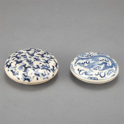 Lot 95 - Two Chinese Blue and White Glazed Porcelain...