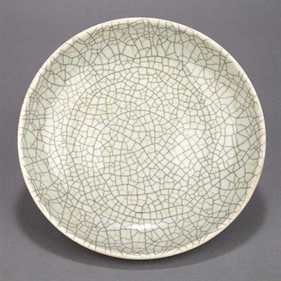 Lot 65 - Chinese Ge Type Crackle Glazed Porcelain Dish...