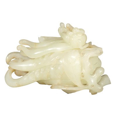 Lot 100 - Chinese White Jade Finger Citron Covered Water...