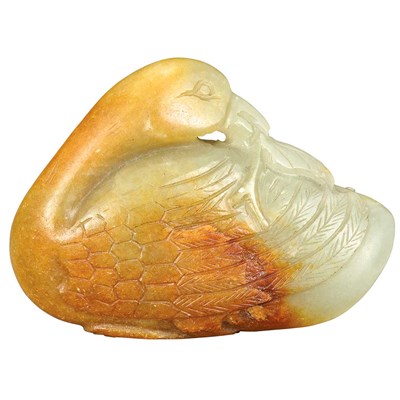 Lot 181 - Chinese Celadon Jade Duck 18th/19th Century...