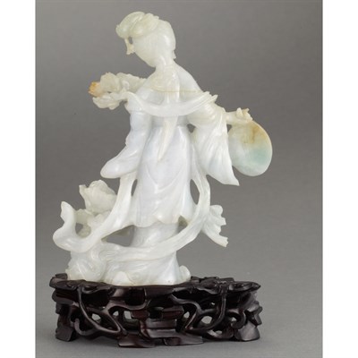 Lot 169 - Chinese Jadeite Figure of a Meiren Late...