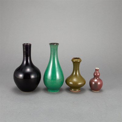 Lot 91 - Group of Four Chinese Glazed Porcelain Vases...