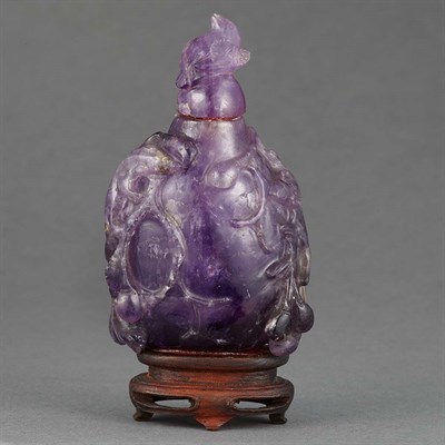Lot 63 - Chinese Amethyst Snuff Bottle 19th/Early 20th...