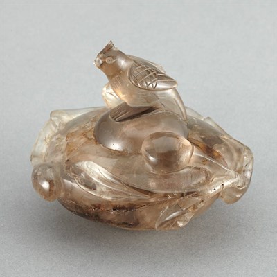 Lot 4 - Chinese Smokey Quartz Carved Water Pot...