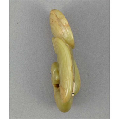 Lot 72 - Chinese Celadon Jade Figure of a Bird...