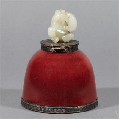 Lot 79 - Chinese Sang de Boeuf Glazed Inkwell 19th...