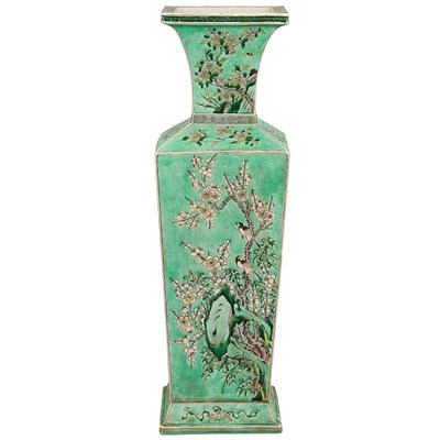 Lot 651 - Chinese Famille Verte Glazed Porcelain Vase...