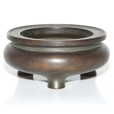 Lot 268 - Chinese Bronze Censer 19th Century Diameter 5...