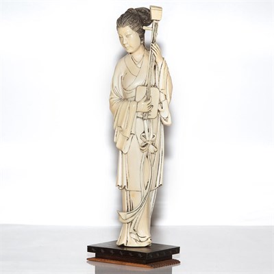 Lot 229 - Ivory Figure of a Female Musician 19th Century...