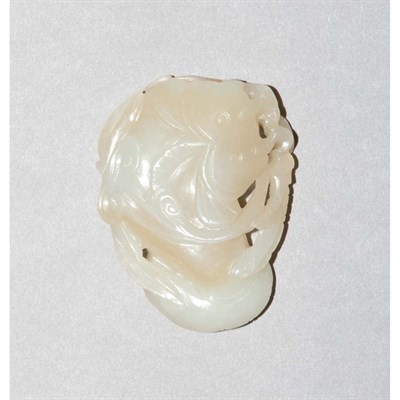 Lot 273 - Chinese Jade Figure of a Carp Possibly Ming...