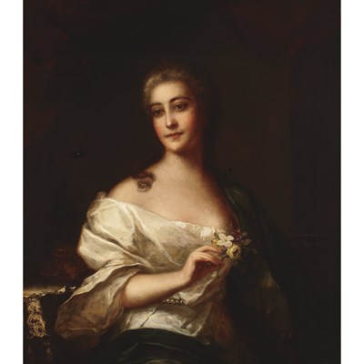 Lot 57 - English School 18th Century A Lady Holding a...