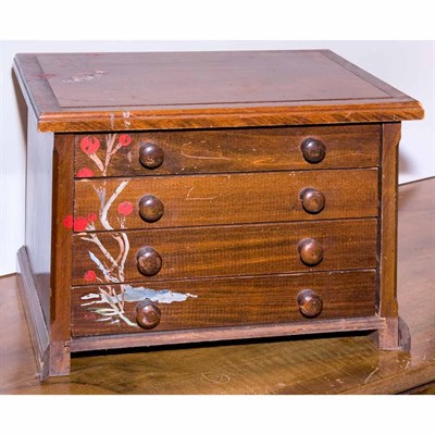 Lot 317 - Provincial Fruitwood Miniature Chest of...