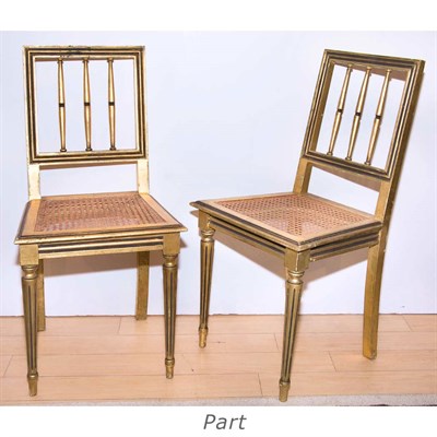 Lot 186 - Set of Nine Gold Painted Side Chairs