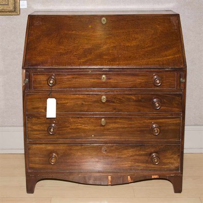 Lot 346 - George III Style Mahogany Slant Front Desk...