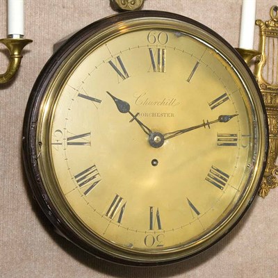 Lot 468 - English Brass Wall Clock