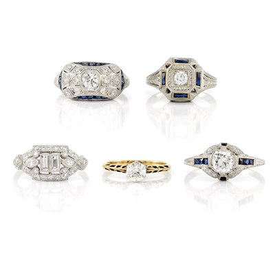 Lot 790 - Five Diamond Rings