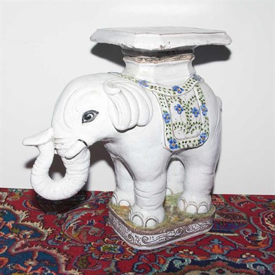 Lot 523 - Glazed Pottery Elephant-Form Side Table Height...