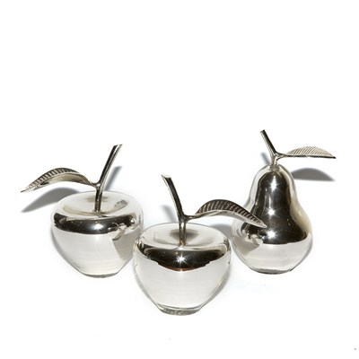 Lot 529 - Group of Eleven Mercury Glass Style Pears and...