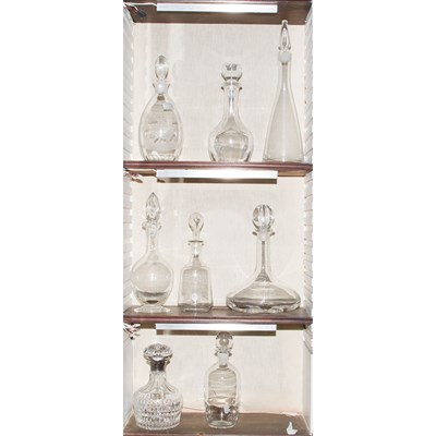 Lot 539 - Group of Eight Glass Decanters