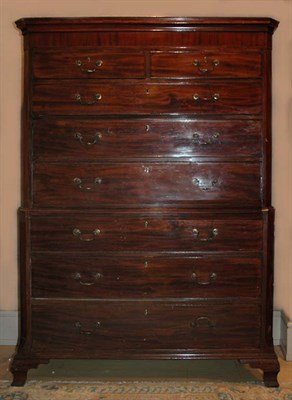 Lot 564 - George III Mahogany Chest on Chest Height 68...