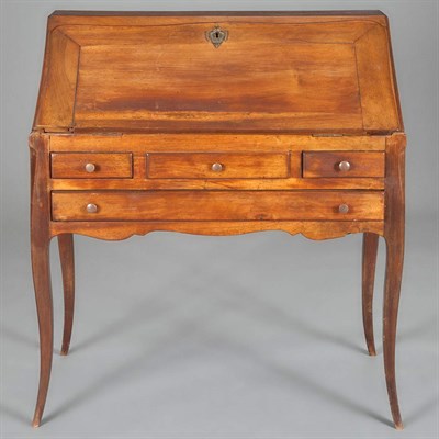 Lot 513 - Provincial Louis XV Style Walnut Lady's Slant...