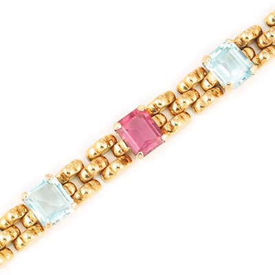 Lot 739 - Gold and Gem-Set Bracelet