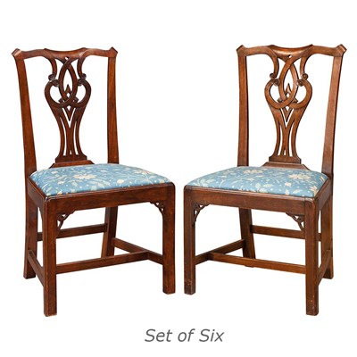Lot 322 - Set of Six George III Mahogany Dining...
