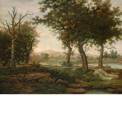 Lot 49 - European School 19th Century Landscape Along...