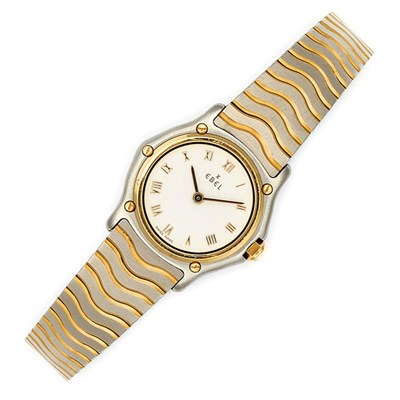 Lot 604 - Stainless Steel and Gold Wristwatch, Ebel