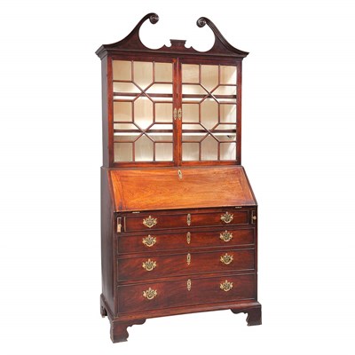 Lot 312 - George III Mahogany Bureau Bookcase Circa 1770...