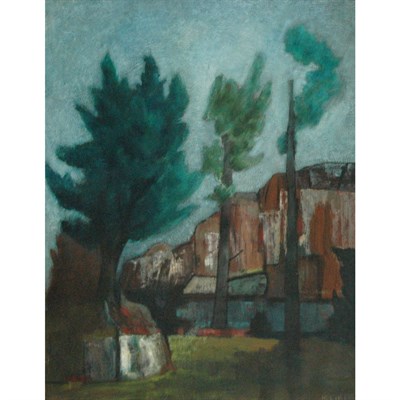 Lot 63 - John Edward Heliker American, 1909-2000 Trees...