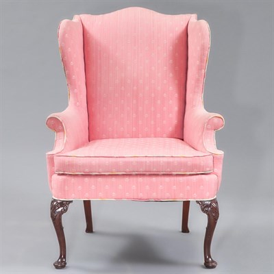 Lot 393 - George III Style Mahogany Wing Chair